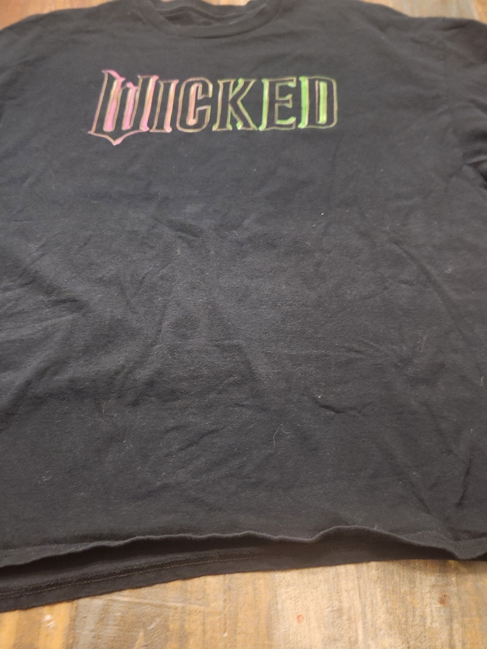 Plus Black 'WICKED' Graphic Tee with Rainbow Lettering